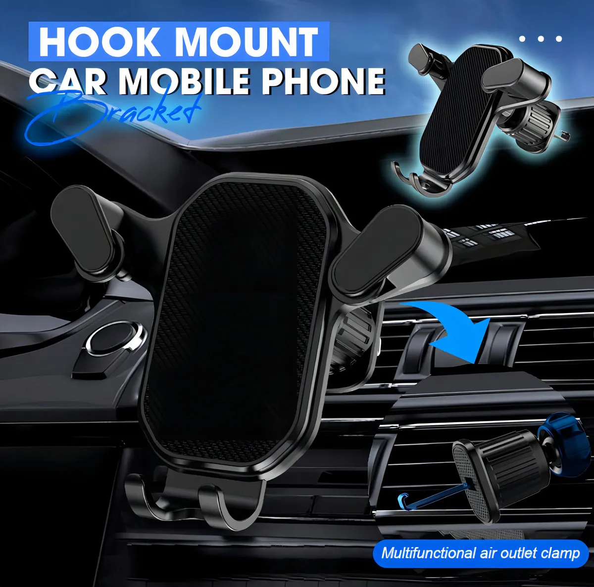 Soporte Celular Para Auto Rejilla Holder Ajustable Fijo - Image 5