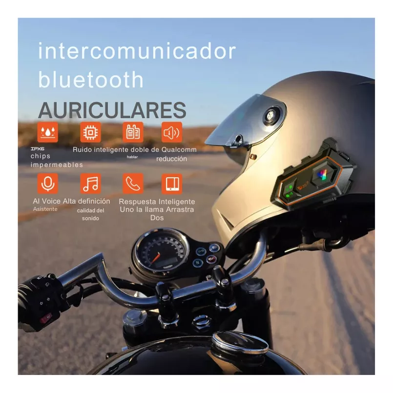Intercomunicador Bluetooth Y20-2x Para Casco Moto Auricular - Image 6