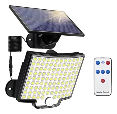 Lampara Solar 228 Led Sensor De Movimiento Control 4modos