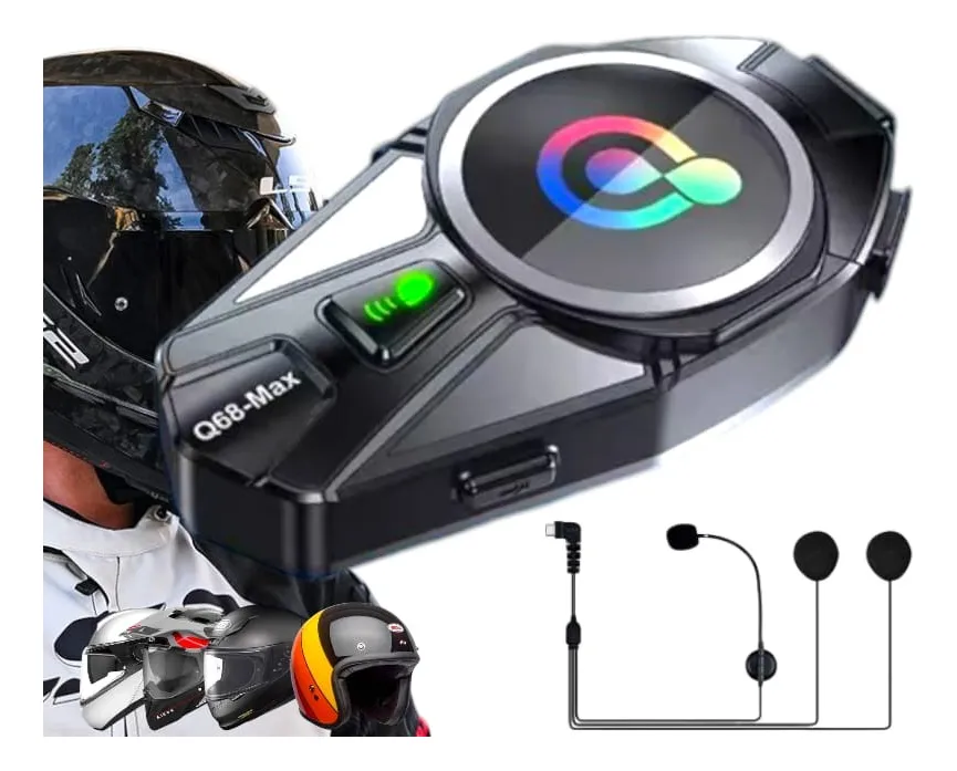 Intercomunicador Q68max Casco Moto Bluetooth Comparte Música - Image 10