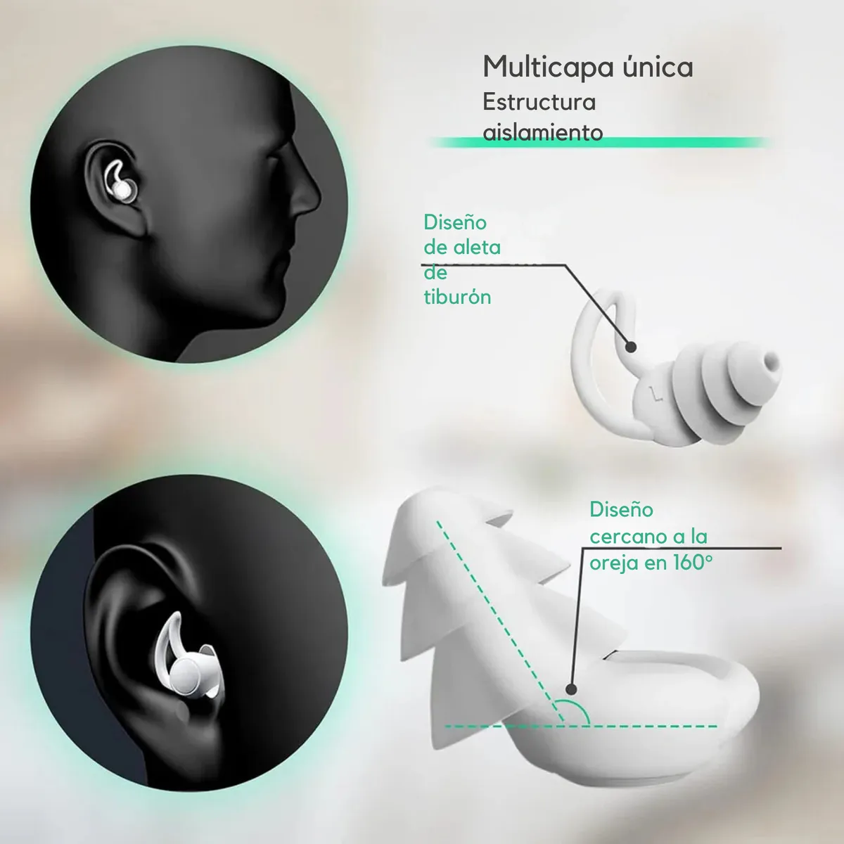 Tapones Dormir Suaves Protector Oído Cancelación Ruido - Image 3