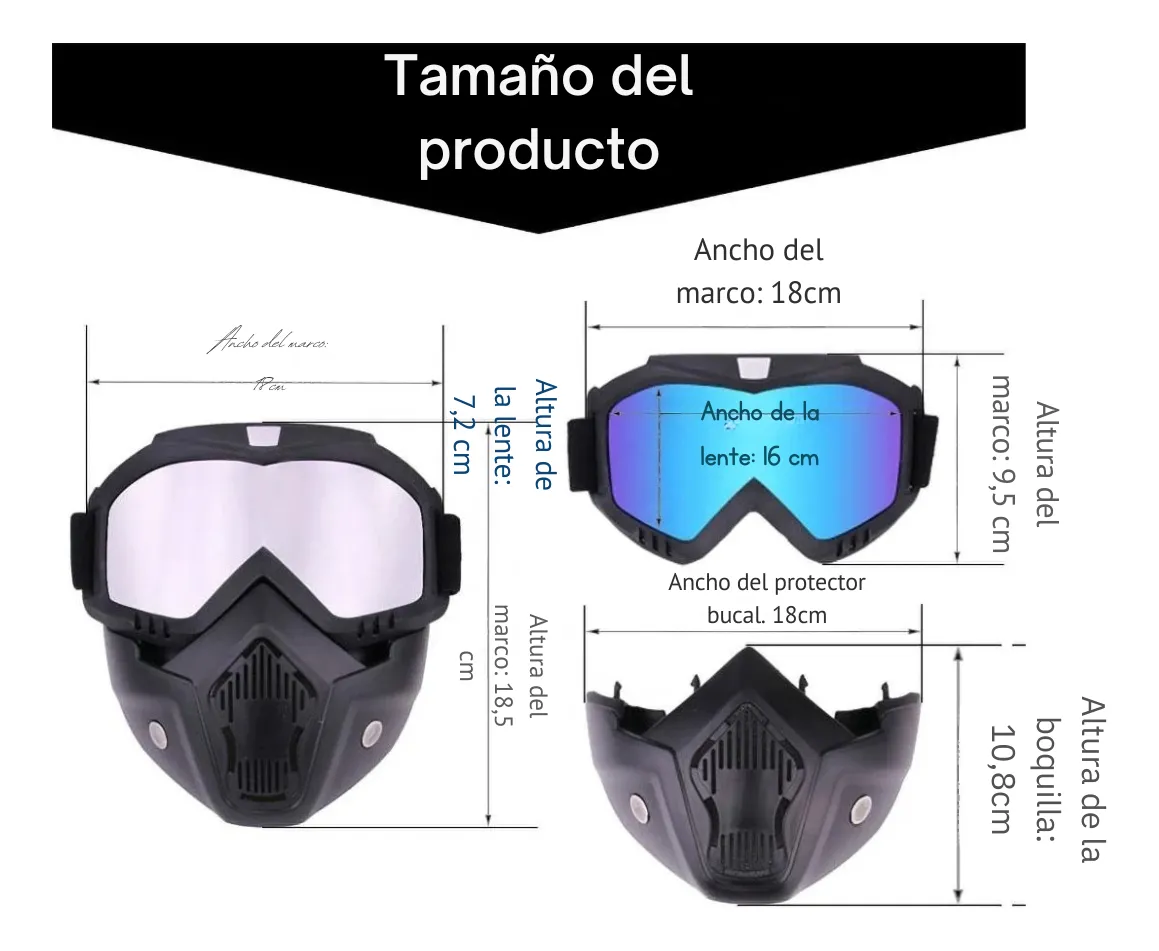 Careta Lente Polarizado Motocross Painball Airsoft Ciclismo - Image 5