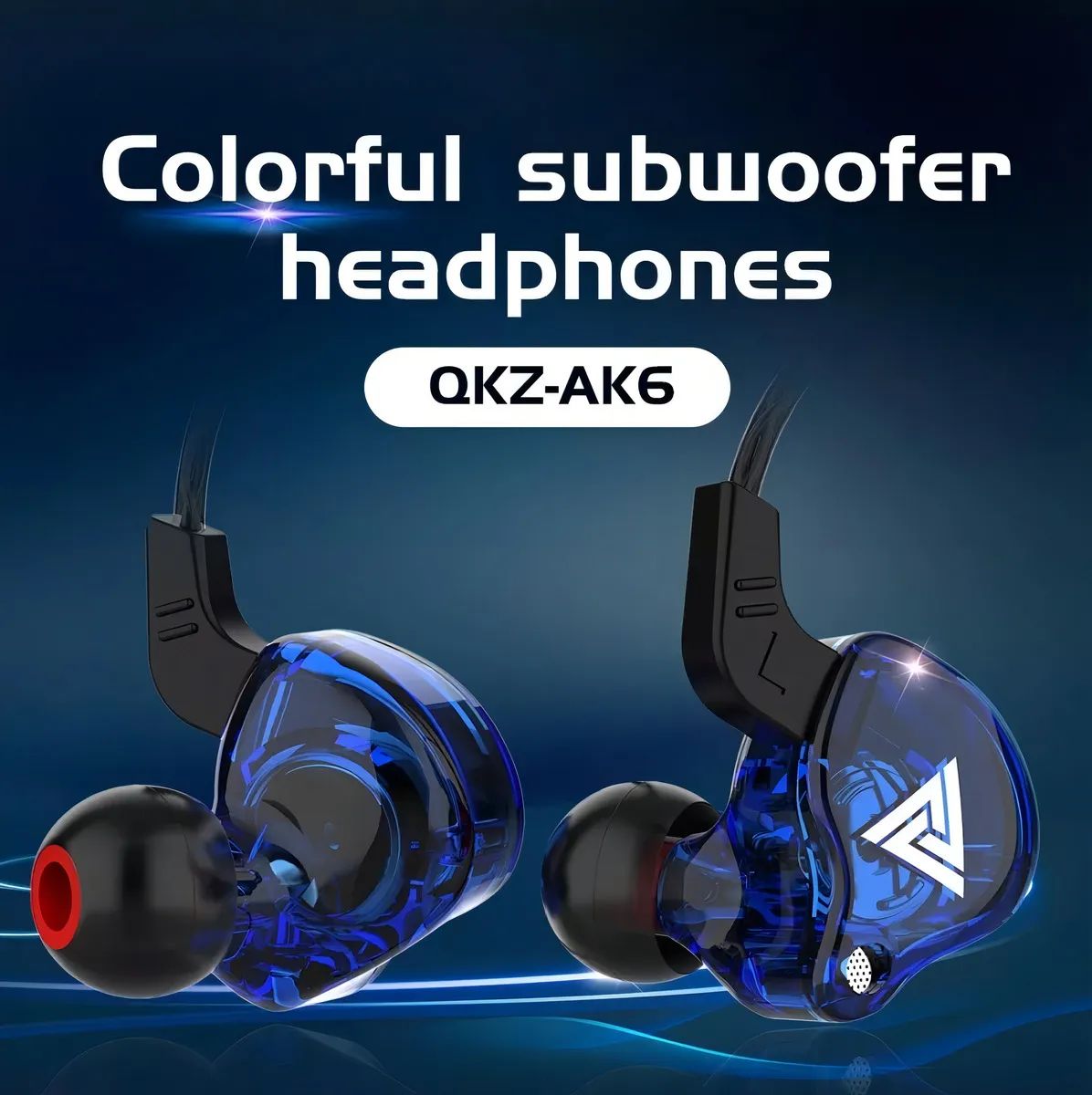 Audifonos Profesionales Monitoreo Qkz Ak6 Excelente Calidad Color Azul - Image 6