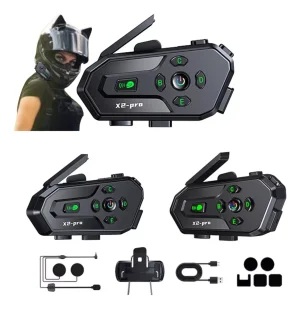 Intercomunicador Bluetooth Casco Moto X2pro 2unidades 2hr