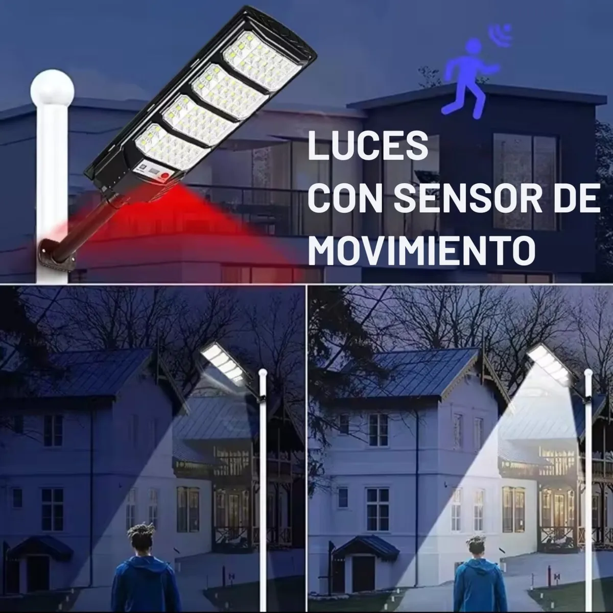 Lampara Solar 400w Control Sensor Luz Exterior Luz Led 432 - Image 6