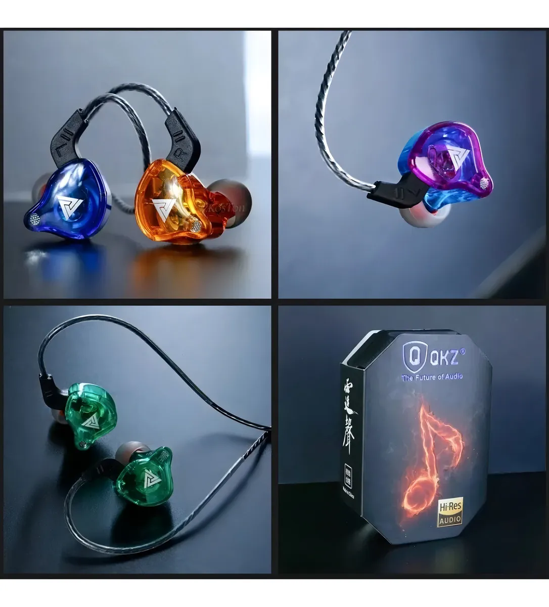 Audifonos Profesionales Monitoreo Qkz Ak6 Excelente Calidad Color Azul - Image 5