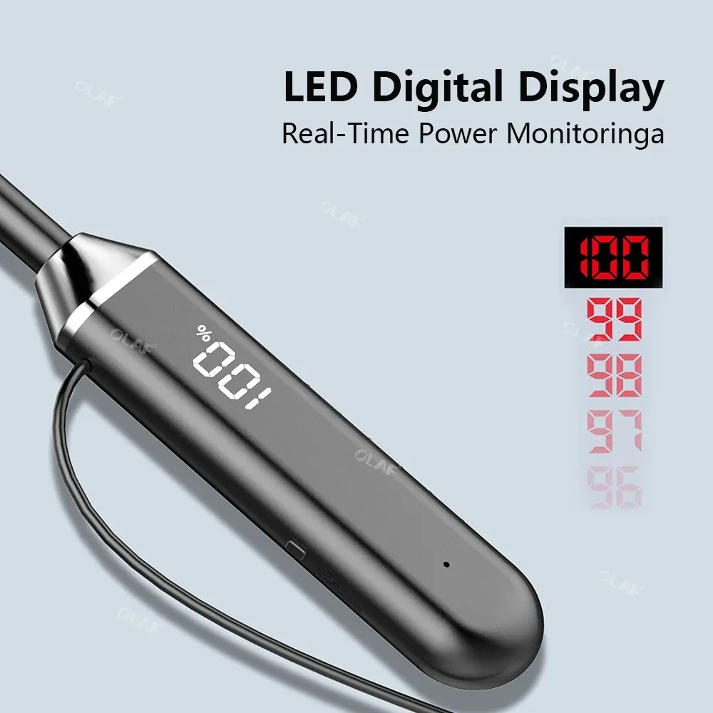 Audífonos Bluetooth Inalámbricos Tipo Cuello Nuca Led - Image 3