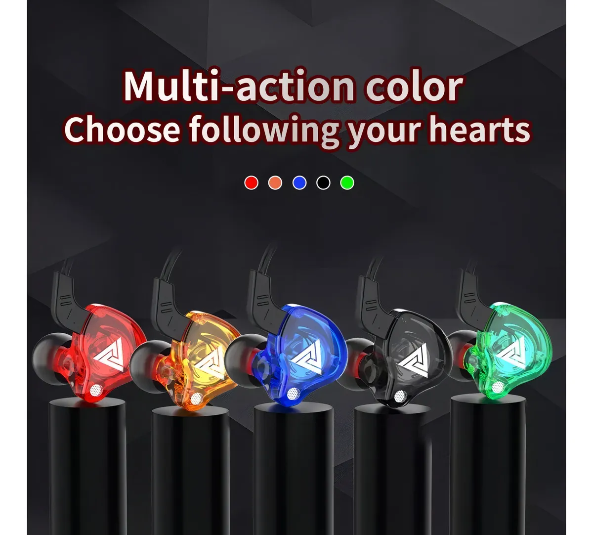 Audifonos Profesionales Monitoreo Qkz Ak6 Excelente Calidad Color Azul - Image 4