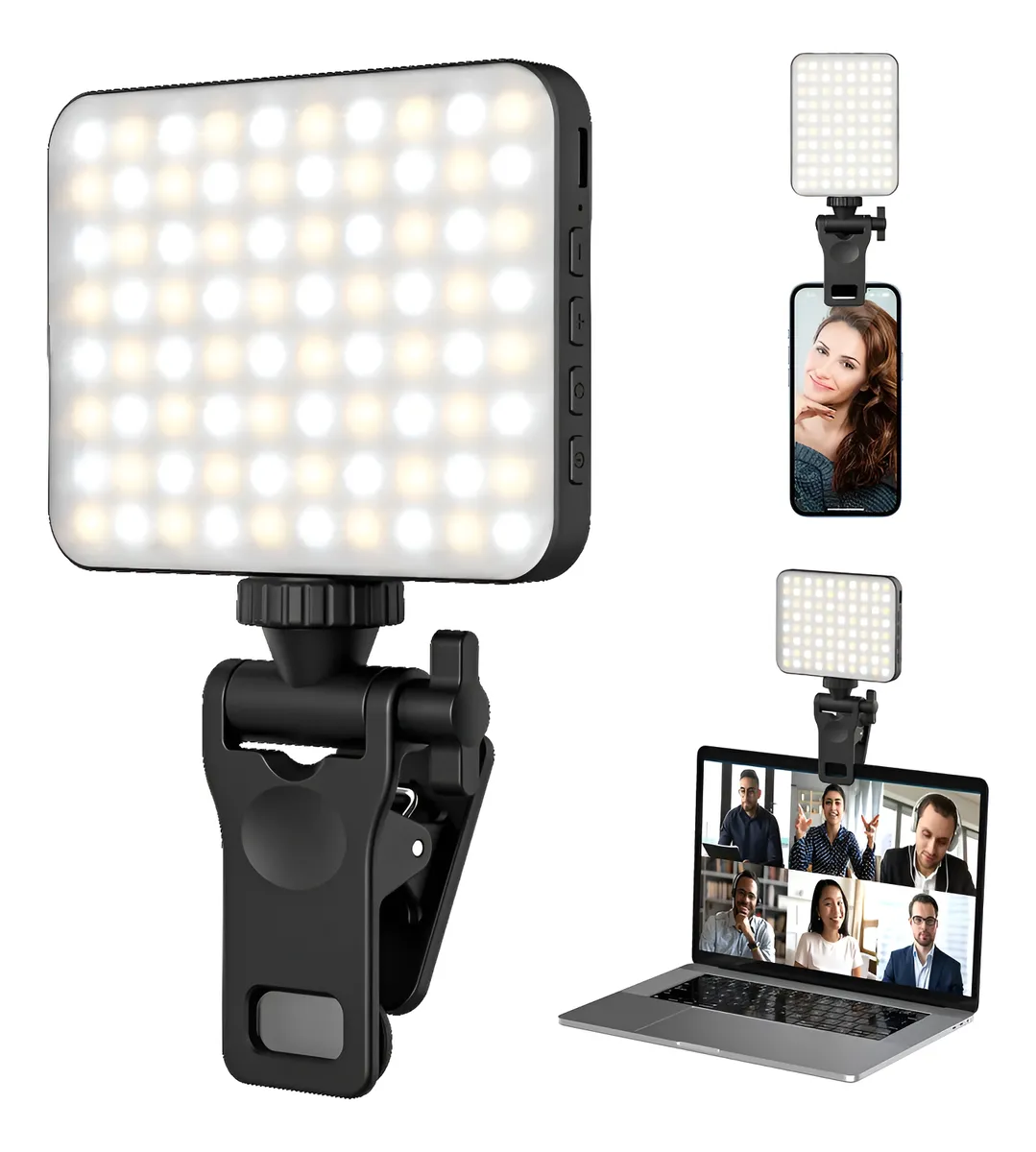 Luz Led Selfie Portátil Para Celular Video Tablet +clip