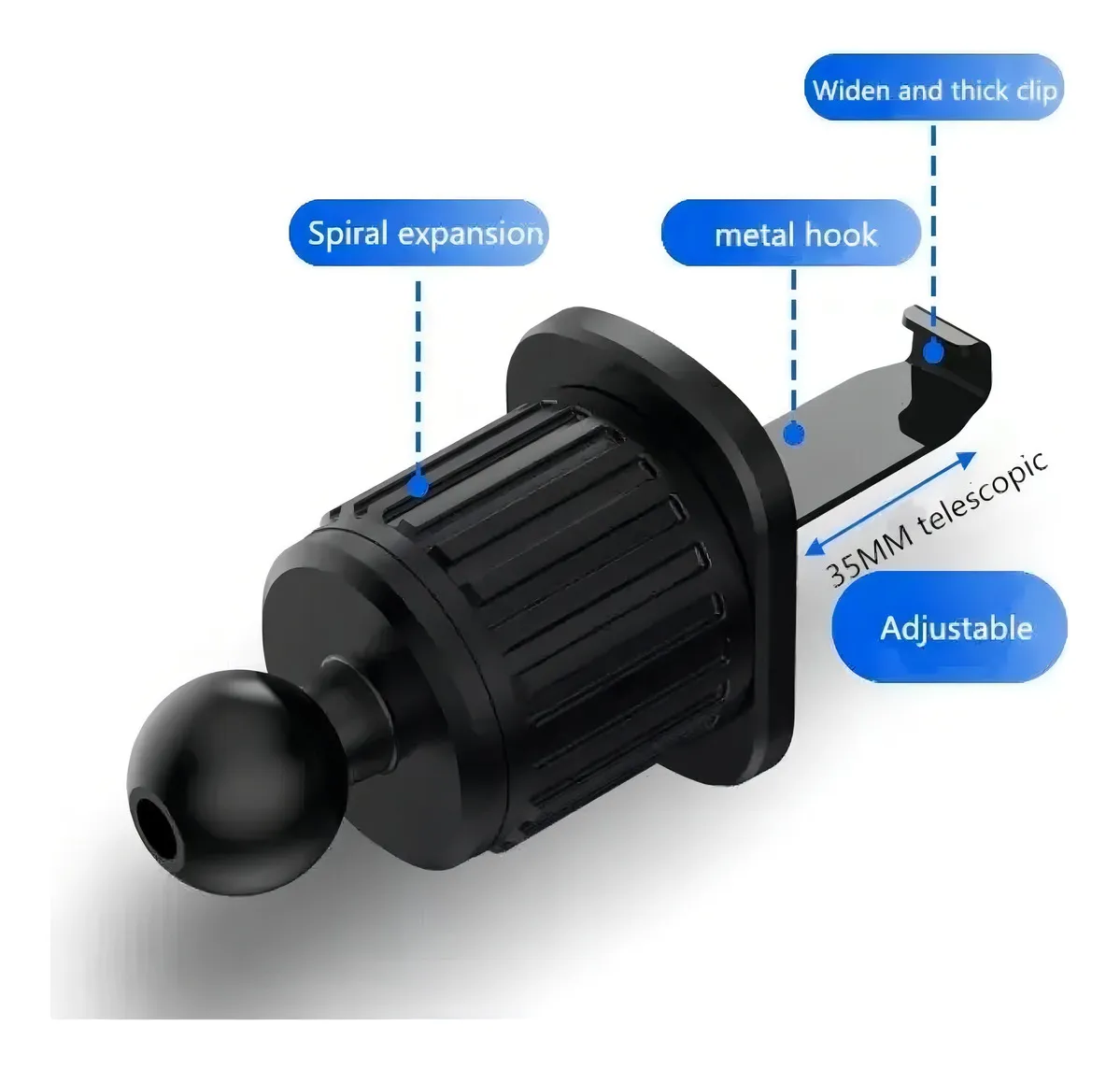 Soporte Celular Para Auto Rejilla Holder Ajustable Fijo - Image 4