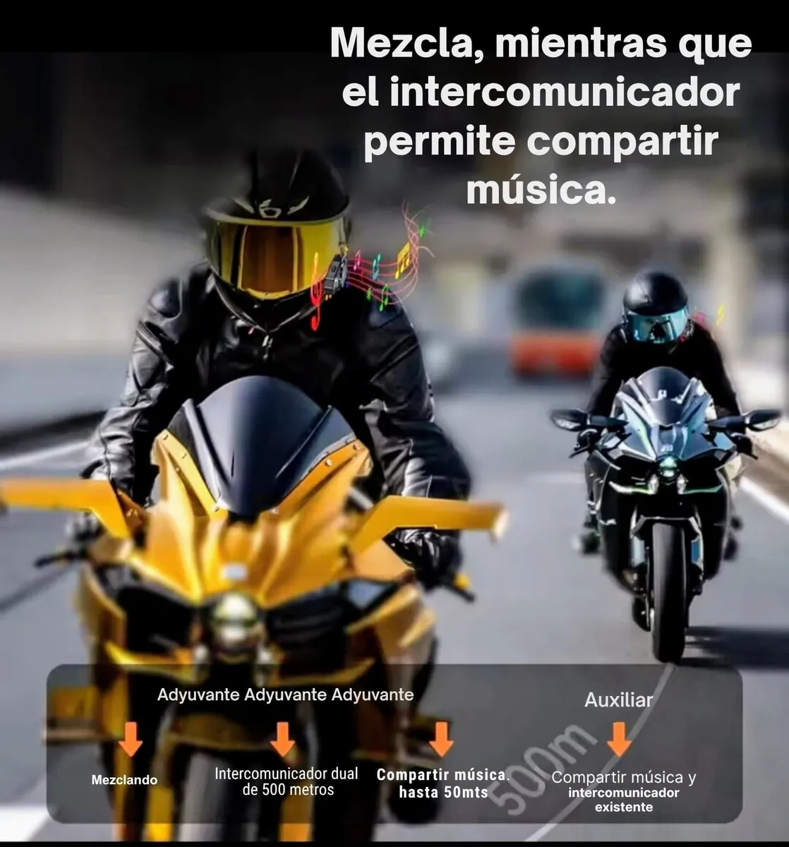 Intercomunicador Q68max Casco Moto Bluetooth Comparte Música - Image 8