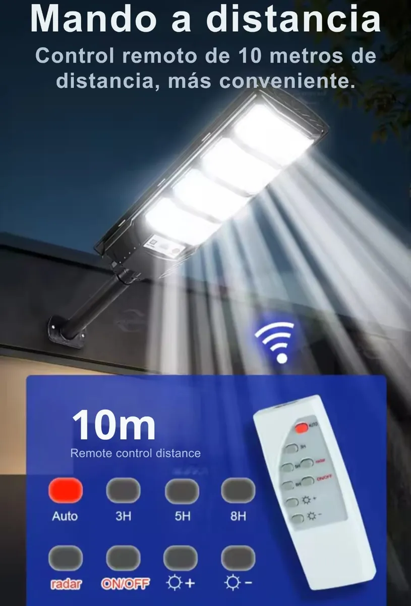 Lampara Solar 400w Control Sensor Luz Exterior Luz Led 432 - Image 9