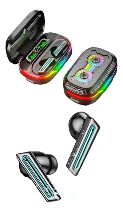 Audífonos In-ear Inalámbricos Dx-10 Bluetooth Negro Led Rgb