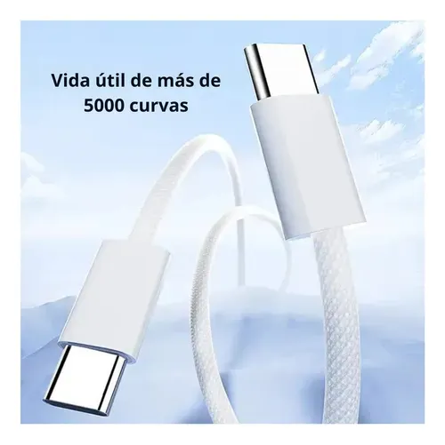 Cargador 20w Carga Rápida Para iPhone 15 Cable Trenzado - Image 6