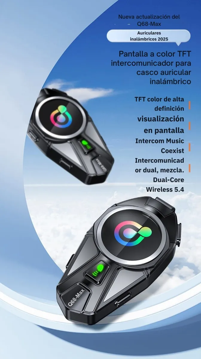 Intercomunicador Q68max Casco Moto Bluetooth Comparte Música - Image 6