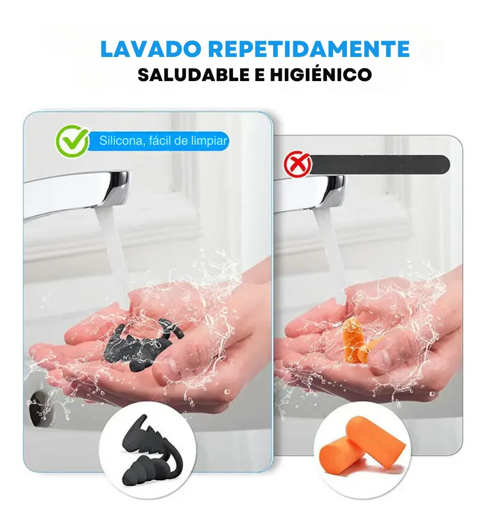 Tapones Dormir Suaves Protector Oído Cancelación Ruido - Image 9