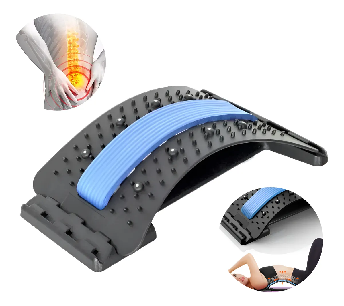 Masajeador De Espalda Camilla Ajustable Alivia Dolor Lumbar