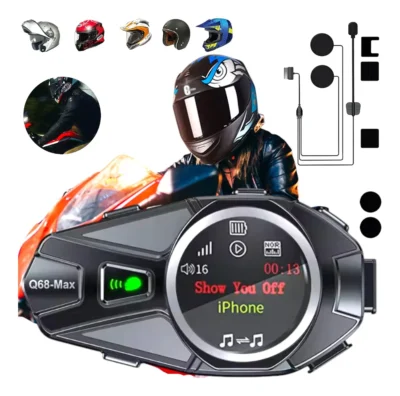 Intercomunicador Q68max Casco Moto Bluetooth Comparte Música